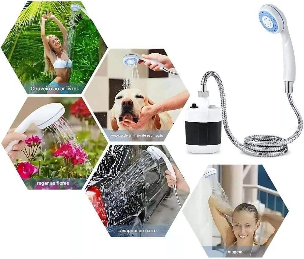 Chuveiro Eléctrico Portátil com bomba elétrica 60W