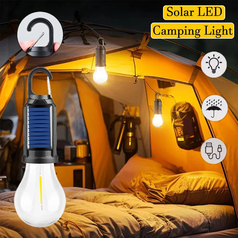 Lâmpada solar de acampamento Portátil